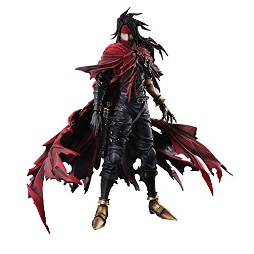 lilongjiao Final Fantasy: Dirge of Cerberus Vincent Valentine Juego Artes Kai equipados con Armas y reemplazable Manos Figura de PVC de Alta - 10,62 Pulgadas