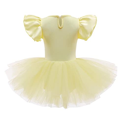 Lito Angels Disfraz Princesa Beldad Ballet Tutu para Niñas, Vestido Maillot de Ballet con Falda de Tul, Traje Leotardo Body de Danza, Talla 3 4 Años