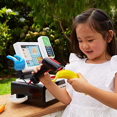 little tikes Primera Automática-Caja Registradora Realista con Luces Que Funcionan de Verdad, Sonidos Reales y Más de 40 Accesorios-para Mayores de 2 Años. 1.6 Kg, Color (656163EUC)