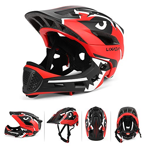 Lixada Casco Integral Niños Desmontable Casco de Seguridad Deportivo para Ciclismo Patinaje Patineta