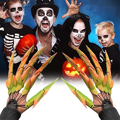 LIYGHFRTIO Mantis Halloween Articulated Fingers 3D Impreso Movable Knuckles Skull Finger Fiesta Al Aire Libre Haunted House Secret Se Adapta A Todas Las Manos(Color:1 Pair)