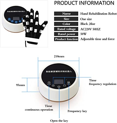 LLLZM Entrenamiento de Dedos Frula, Guantes Neumticos De Robot De Rehabilitacin, Estiramiento de Dedos Protector de proteccin, para Pacientes con disfuncin de la Mano