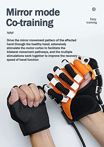 LLLZM Robot de Rehabilitacin Ortesis de Dedos Guantes, Guantes Elctricos Frula de Mano de Reposo Suave,para Flexin Contractura para Artritis, Mueca, Alivio del Dolor