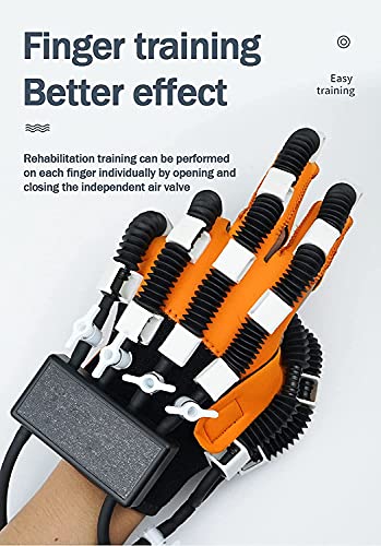 LLLZM Robot de Rehabilitacin Ortesis de Dedos Guantes, Guantes Elctricos Frula de Mano de Reposo Suave,para Flexin Contractura para Artritis, Mueca, Alivio del Dolor