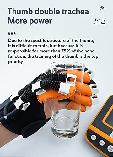 LLLZM Robot de Rehabilitacin Ortesis de Dedos Guantes, Guantes Elctricos Frula de Mano de Reposo Suave,para Flexin Contractura para Artritis, Mueca, Alivio del Dolor