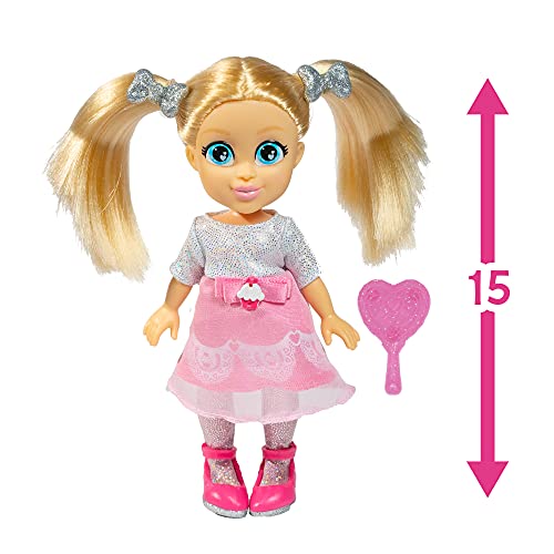 LOVE DIANA - Mini Muñeca de 15 cm, 5 personajes diferentes coleccionables, princesa, super heroína, bailarina, cumpleaños y doctora, modelos surtidos, para niñas mayores de 4 años - 1 unidad