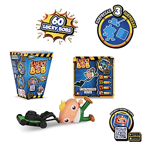 LUCKY BOB Pack 1 Figura divertida sorpresa y coleccionable de Lucky Bob con su Accesorio