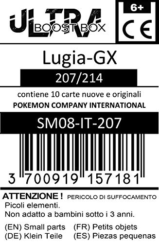 Lugia-GX 207/214 Full Art - #myboost X Sole E Luna 8 Tuoni Perduti - Coffret de 10 Cartes Pokémon Italiennes