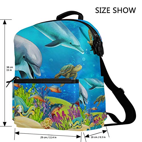 LUNLUMO Mochila escolar The Coral Reef Mochila de viaje para adultos o niños