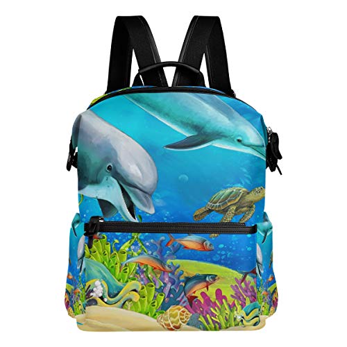 LUNLUMO Mochila escolar The Coral Reef Mochila de viaje para adultos o niños