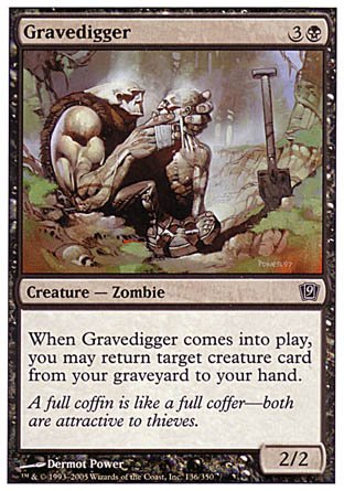 Magic The Gathering - Gravedigger - Excavatombe - Ninth Edition - Foil