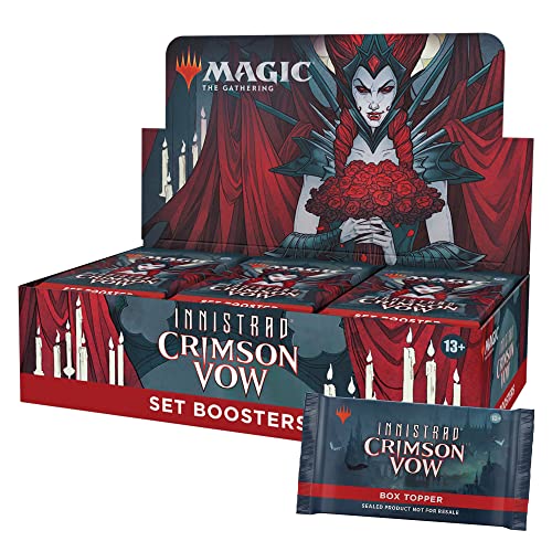 Magic: The Gathering Innistrad: Crimson Vow Set Booster Box | 30 paquetes + Box Topper (361 tarjetas mágicas)