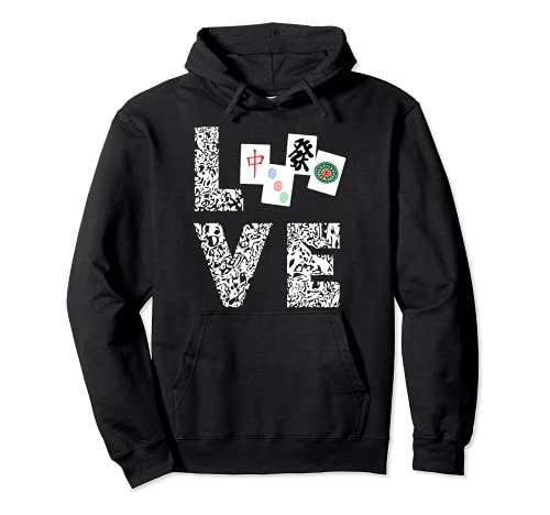 Mahjong Love Jugar A Juego Chino Mah Jongg Jugador Sudadera con Capucha