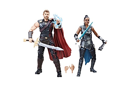 Marvel Hasbro Legends Thor Ragnarok Movie - Juego de 2 figuras de Thor y Valkyrie