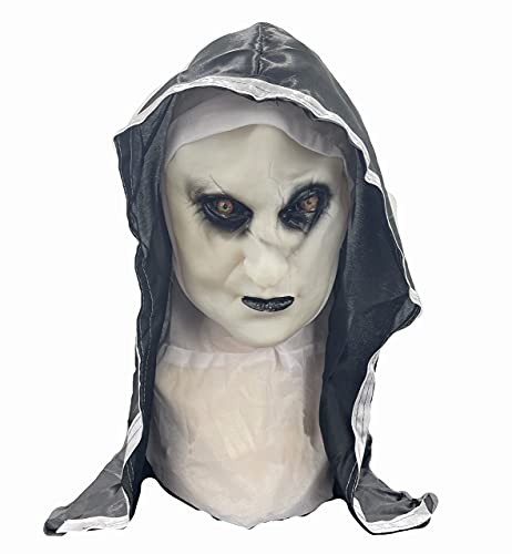 Máscara de Terror Monja para Halloween, Máscara de Látex para Disfraz de Cosplay, Mask Terror Nun de Cabeza Completa, Talla única