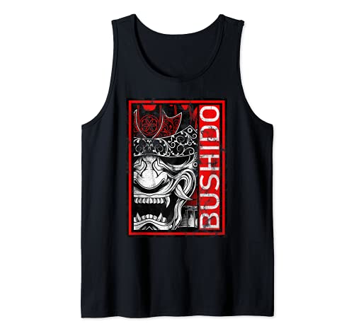 Máscara japonesa Samurai Bushido Oni Camiseta sin Mangas