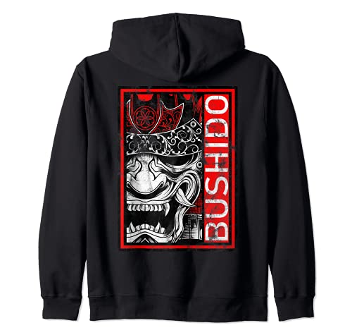 Máscara japonesa Samurai Bushido Oni Sudadera con Capucha