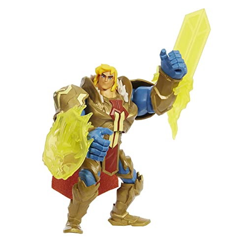 Masters of the Universe Figura de Acción He-Man - Con Armadura Grayskull y 2 Accesorios - 13,9 cm - Regalo para Coleccionistas y Niños de 4+ Años