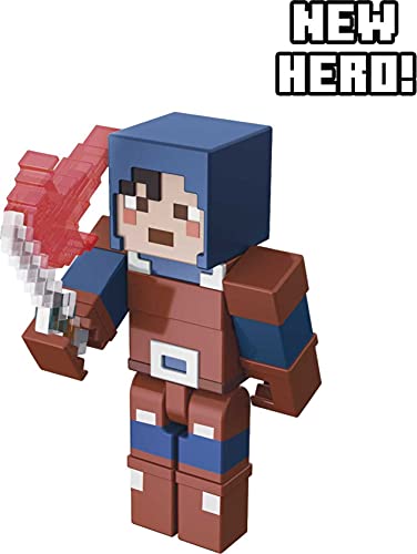 Mattel Minecraft- Minecraft Dungeons Figura de Juguete de 8cm Hex acción (GNC25)