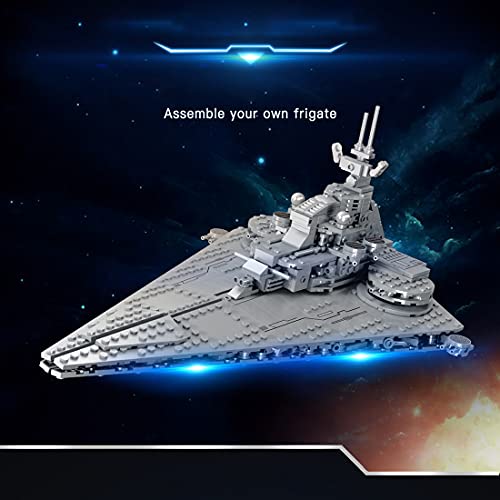 MBKE Star Space Wars Star Destroyer, 796 piezas Space Wars nivel de asalto Star Destroyer Building Block Set de construcción para niños y adultos, compatible con Lego