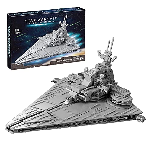 MBKE Star Space Wars Star Destroyer, 796 piezas Space Wars nivel de asalto Star Destroyer Building Block Set de construcción para niños y adultos, compatible con Lego