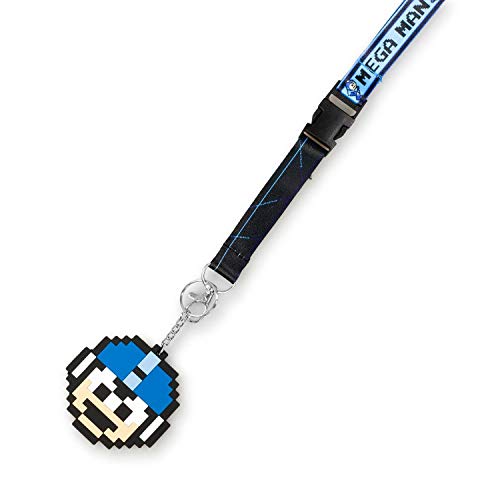 Mega Man Collectibles | Mega Man 1987 Lanyard | 8 - bit Mega Man Charm