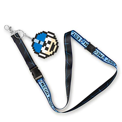 Mega Man Collectibles | Mega Man 1987 Lanyard | 8 - bit Mega Man Charm