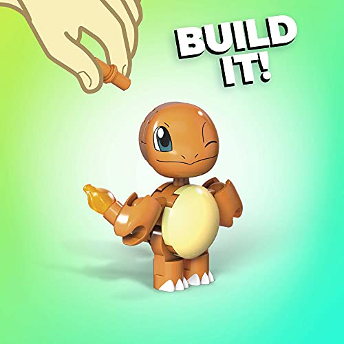 MEGA- Pokémon Charmander Poké Ball y Figura para Construir, 16 Piezas, Multicolor (Mattel GVK62)