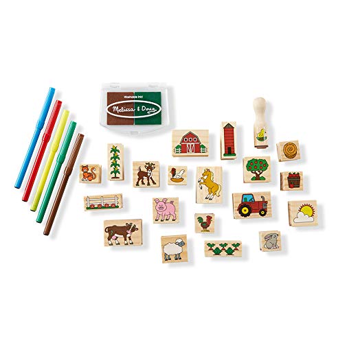 Melissa & Doug - Juego de sellos con granja (18592) , Modelos/colores Surtidos, 1 Unidad