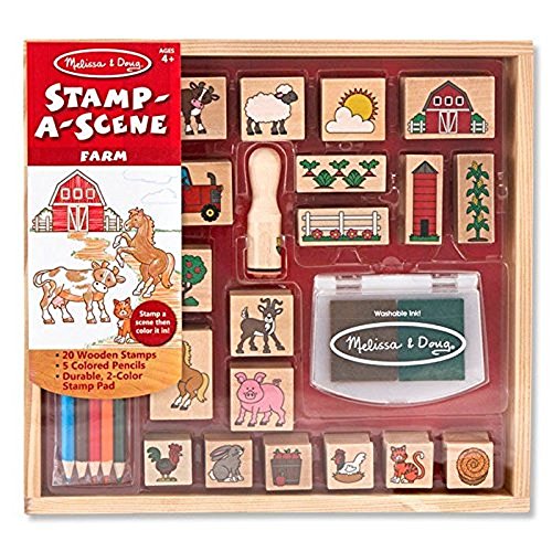 Melissa & Doug - Juego de sellos con granja (18592) , Modelos/colores Surtidos, 1 Unidad