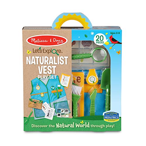 Melissa & Doug Let's Explore Juego de Chaleco naturalista Juego de simulación 3+ Regalo para niño o niña