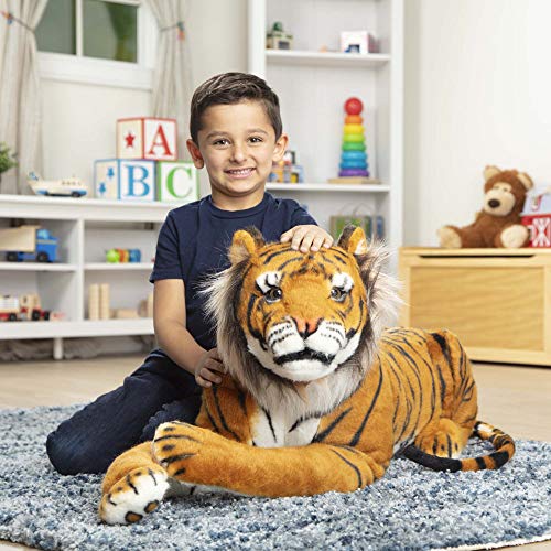 Melissa & Doug Tiger Giant Leones y Otros felinos Grandes Juguete de Pluche, Multicolore, 1.70m, 3+ Años