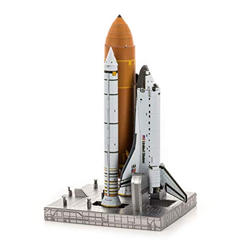 Metal Earth Puzzle 3D Kit Lanzamiento Transbordador Espacial, Space Shuttle Launch. Rompecabezas De Metal De Espacio. Maquetas Para Construir Para Adultos Nivel Desafiante De 10.49 X 9 X 17.02 Cm