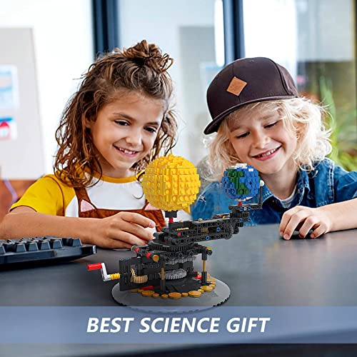 Millionspring Sun Earth Moon Kit de Modelo Ciencia Orbital, Juegos de construcción Stem del Sistema Solar para Ciencia astronómica educativa, Juguetes espaciales para niños Mayores de 6 años-461Pcs