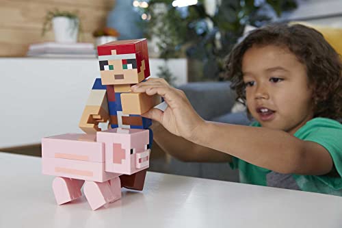 Minecraft Dungeons Cerdo, juguete articulado para niños +6 años Mattel GVV18