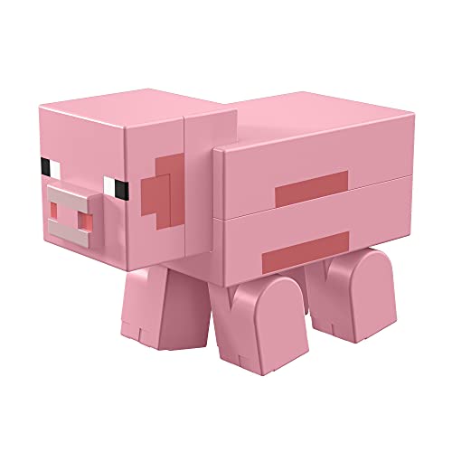 Minecraft Dungeons Cerdo, juguete articulado para niños +6 años Mattel GVV18