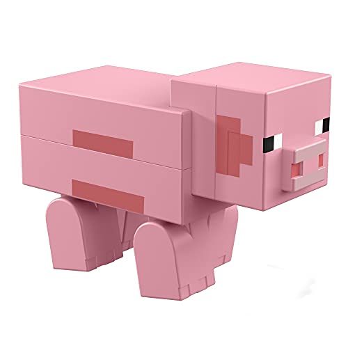 Minecraft Dungeons Cerdo, juguete articulado para niños +6 años Mattel GVV18