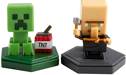 Minecraft Earth Boost Mini Figures 2 unidades de juguetes con chip NFC, juego móvil de realidad aumentada de la tierra, basado en videojuegos, ideal para jugar, comerciar y coleccionar