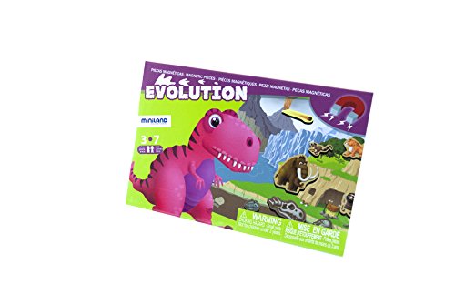 Miniland- On The Go: Evolution Juego magnético para niños, Multicolor (31972)