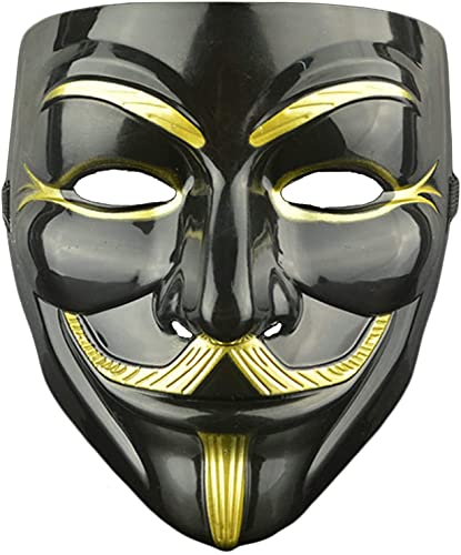 MLIAN Máscara de Hacker V para Vendetta, Juego de 4 Máscaras Anonymous de Halloween Carnaval Accesorios de Fiesta de Cosplay (E)