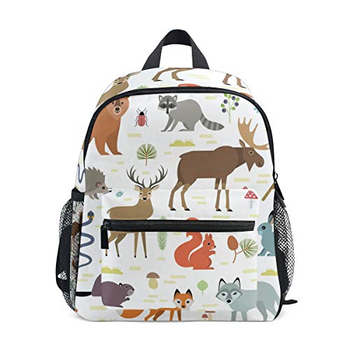 Mochila para niños Forest Animals Kindergarten Preescolar Bolsa para niñas de niños pequeños