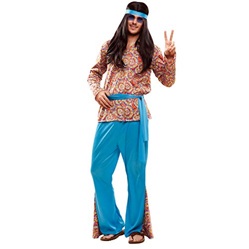 My Other Me Me-201990 Disfraz de hippie psicodélico para hombre, multicolor, M-L (Viving Costumes 201990)