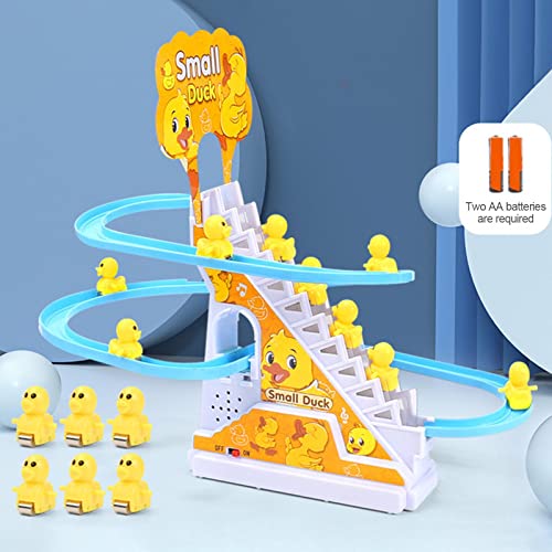 NC NC Pequeño Pato Que Sube escaleras Juguete para niños Montaña Rusa Juego de Juguete Educativo de Interior Juguete eléctrico Pato Que Sube Escaleras - 6 Patos
