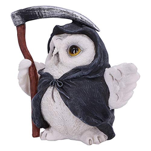 Nemesis Now Reapers Flight Grim Reaper Owl Familiar Figura, Blanco, 12,5 cm