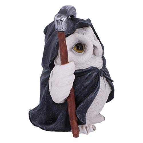 Nemesis Now Reapers Flight Grim Reaper Owl Familiar Figura, Blanco, 12,5 cm