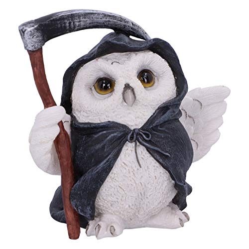 Nemesis Now Reapers Flight Grim Reaper Owl Familiar Figura, Blanco, 12,5 cm