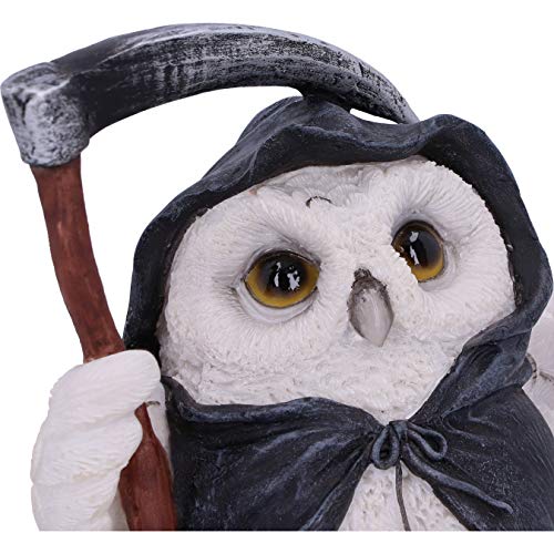 Nemesis Now Reapers Flight Grim Reaper Owl Familiar Figura, Blanco, 12,5 cm