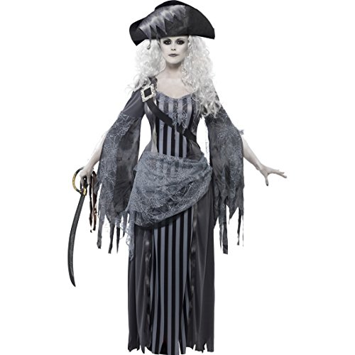 NET TOYS Disfraz de Pirata Zombie Pirata Fantasma Mujer S 36/38 Bucanera fantasmal Traje Halloween corsaria Ropa gótica bucanero Outfit Noche de Brujas