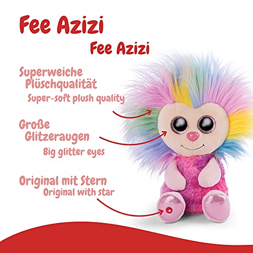 NICI Glubschis: El tierno muñeco de Trapo Original Fee Azizi 25 cm – Juguetes de Peluche con Grandes Ojos Brillantes y Peinados Locos, Hada de Peluche Suave esponjosa para abrazar y Jugar, 46896