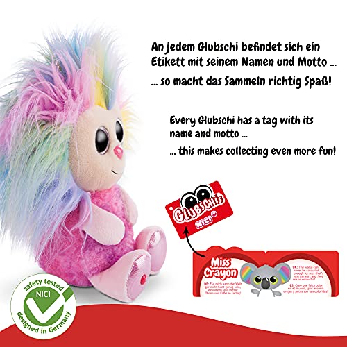 NICI Glubschis: El tierno muñeco de Trapo Original Fee Azizi 25 cm – Juguetes de Peluche con Grandes Ojos Brillantes y Peinados Locos, Hada de Peluche Suave esponjosa para abrazar y Jugar, 46896